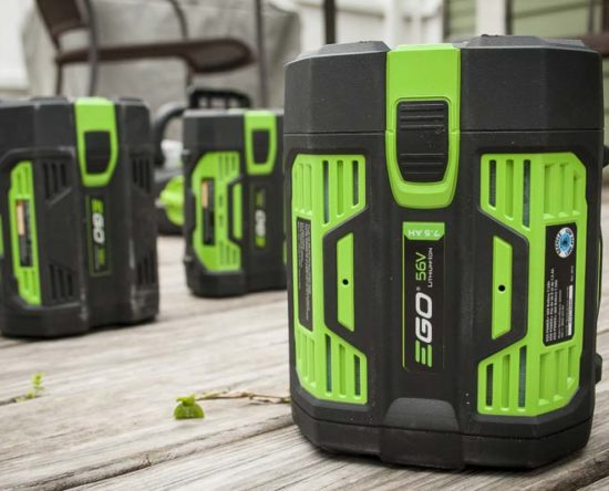 EGO Battery Takes 56V to 7.5 Amp Hours