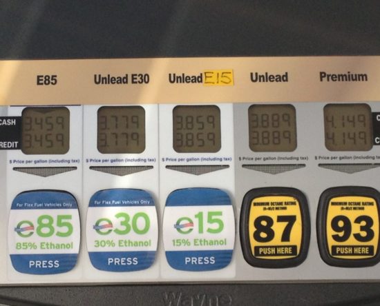 ethanol fuel gas gasoline blends