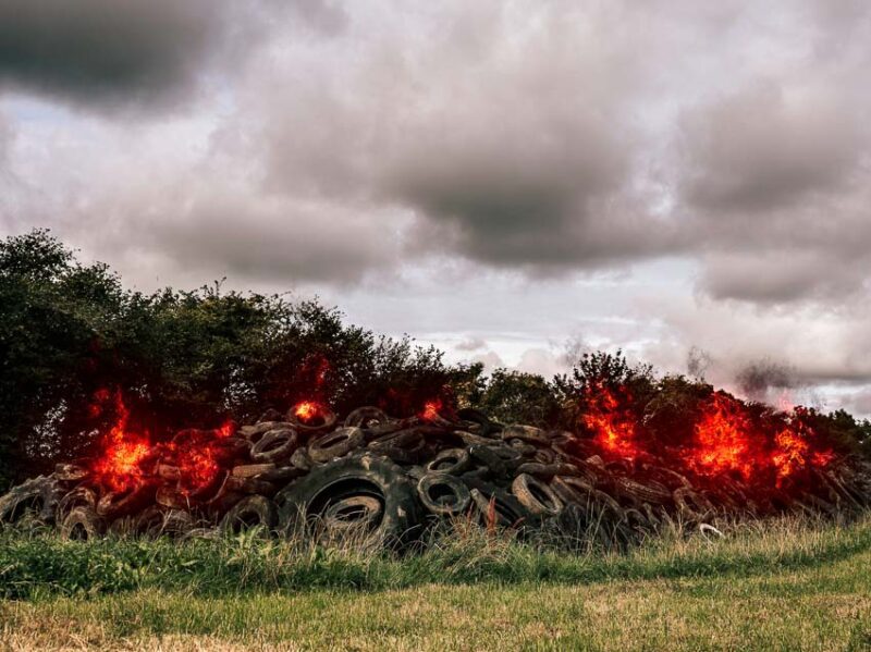 burning tires