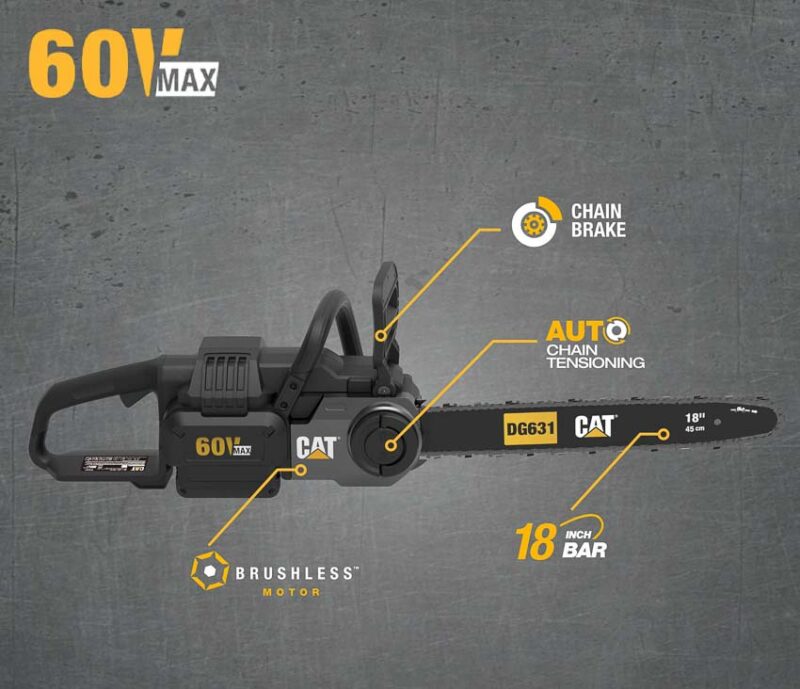 cat 60v chainsaw design