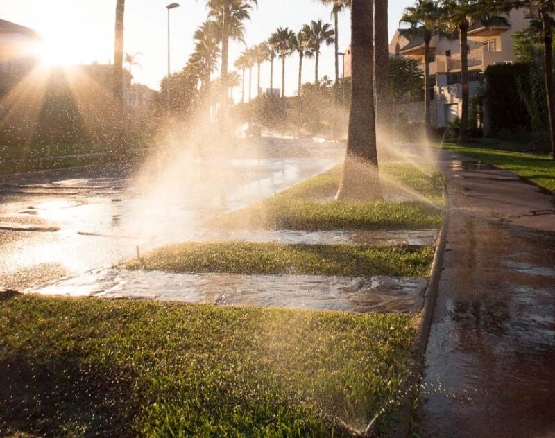 sprinkler system overwatering