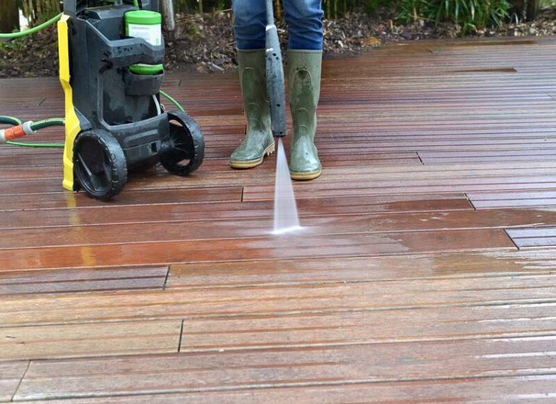 deck maintenance pressure washing