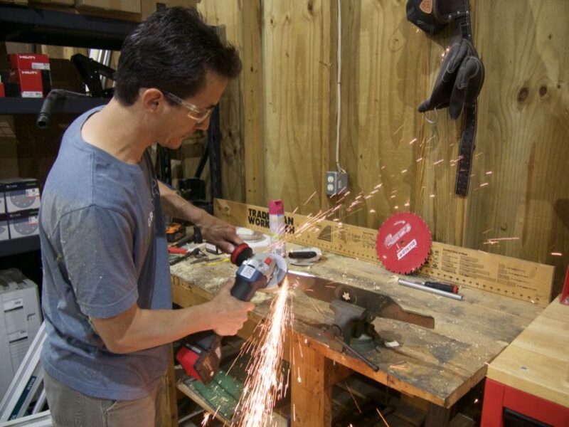 sharpening mower blades