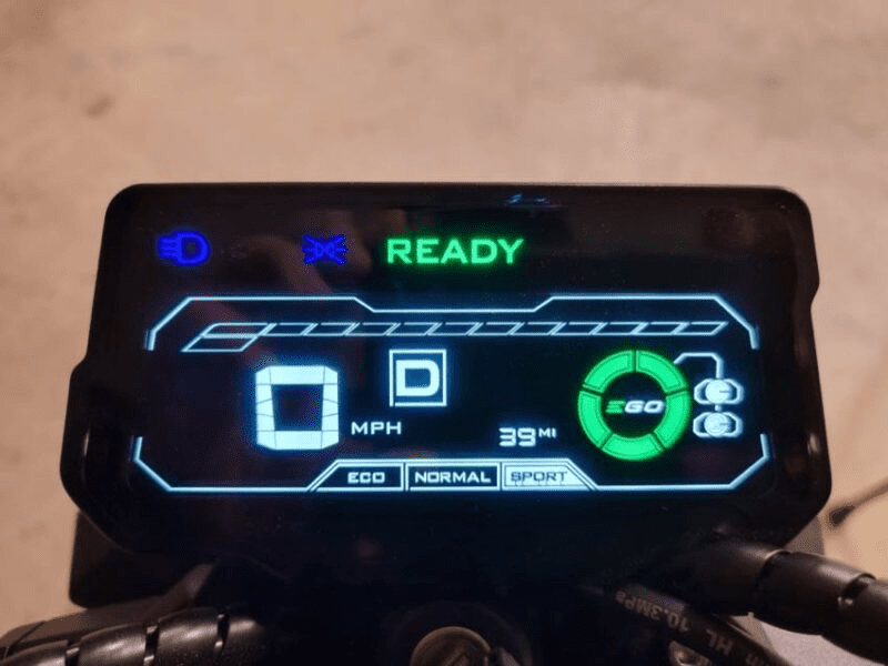 ego 56v mini bike display screen