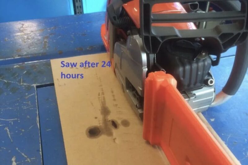 chainsaw oil leak