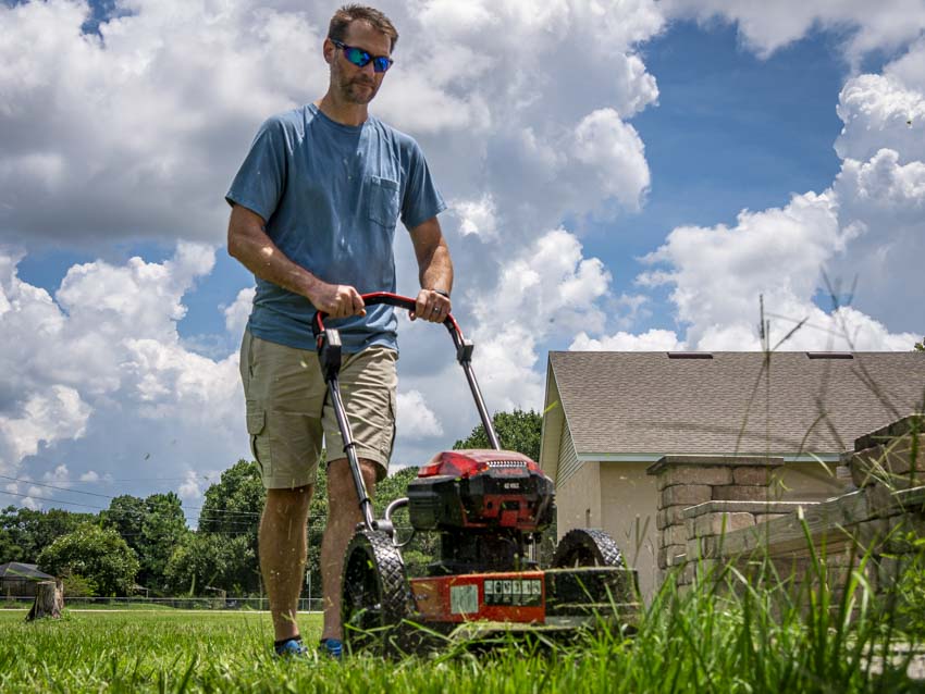 fort hældning shilling DR 62V Battery-Powered Trimmer Mower Review - OPE Reviews