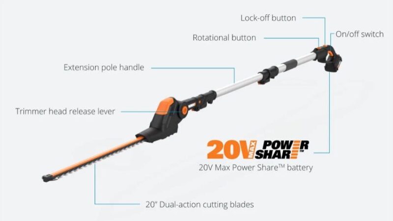 Worx 20V Power Share 20-Inch Hedge Trimmer | First Look - OPE