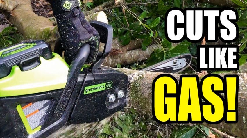 Greenworks 60V chainsaw video review