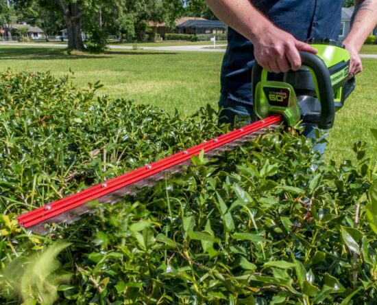 Greenworks 60V cordless hedge trimmer