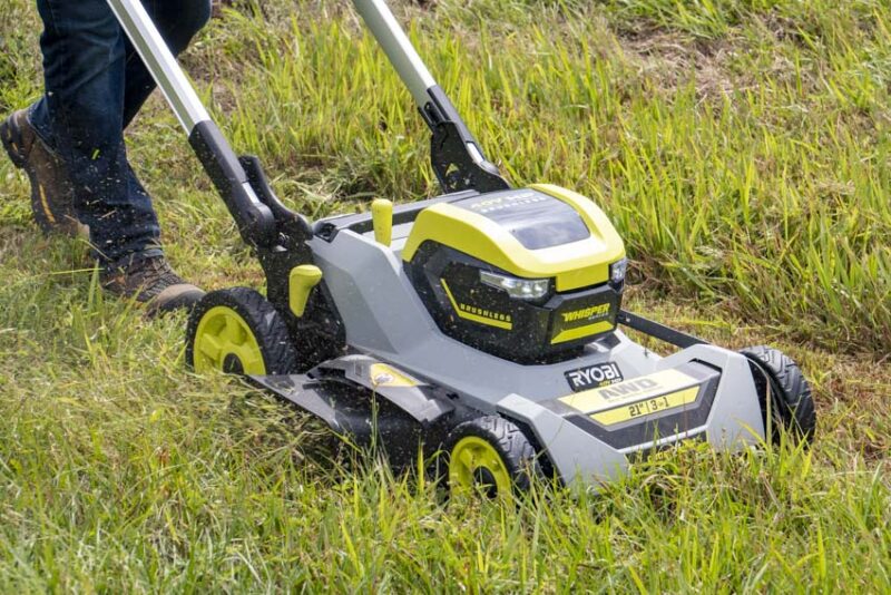 Ryobi 40V AWD Mower tall grass