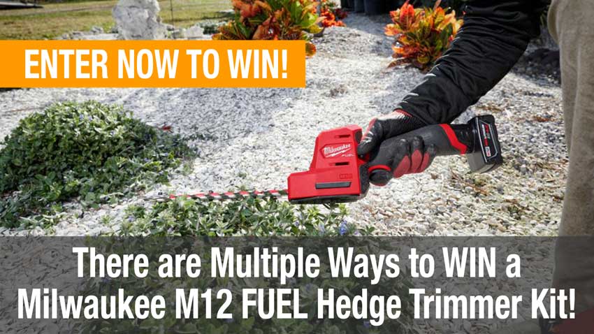 ope tool giveaway Milwaukee M12 FUEL hedge trimmer