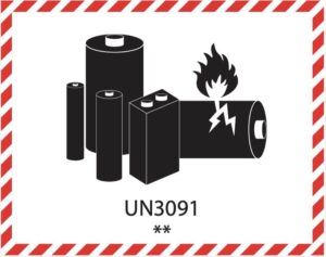 UN3091 UPS Earth Li-Ion Battery Étiquette de danger