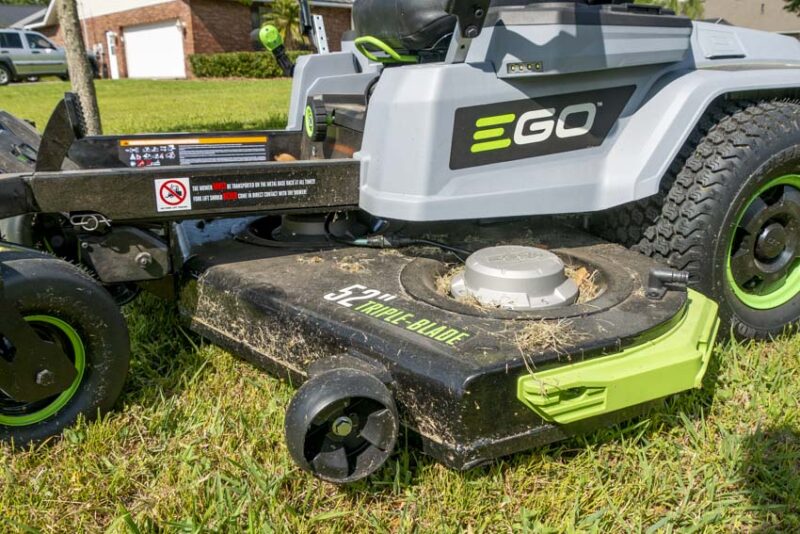 EGO 56V battery-powered ZT fabricated deck