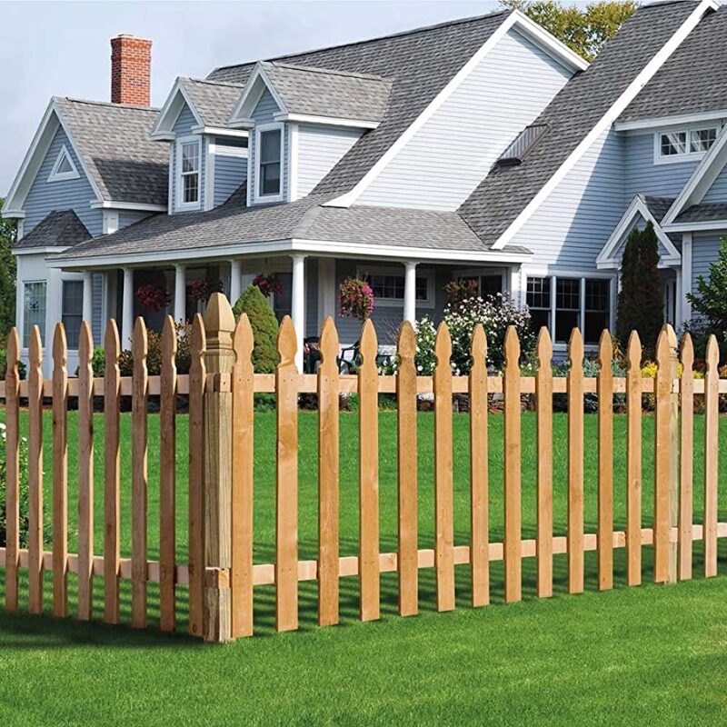 wooden picket fence