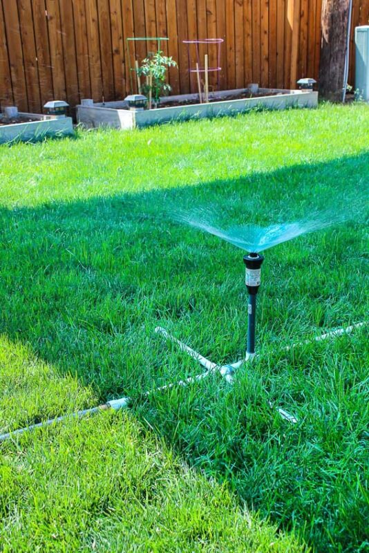 above-ground sprinkler system