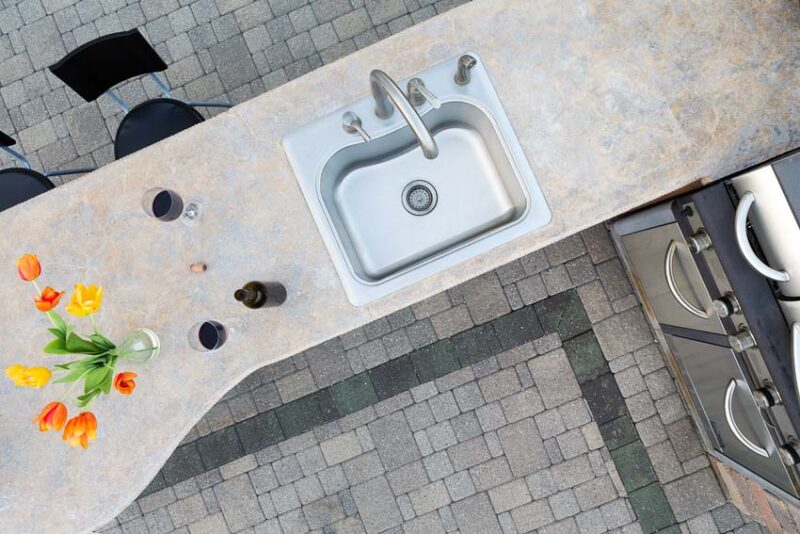 outdoor kitchen sink cost
