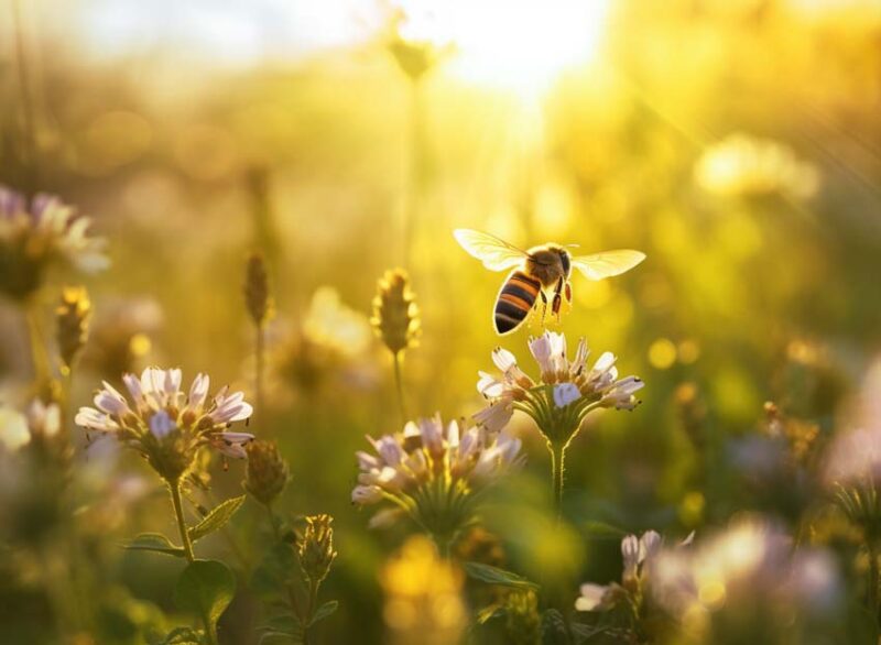 grow meadow of wildflowers to attract bees