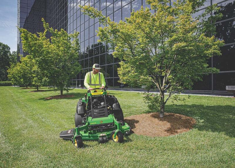 John Deere QuikTrak stand on mowers