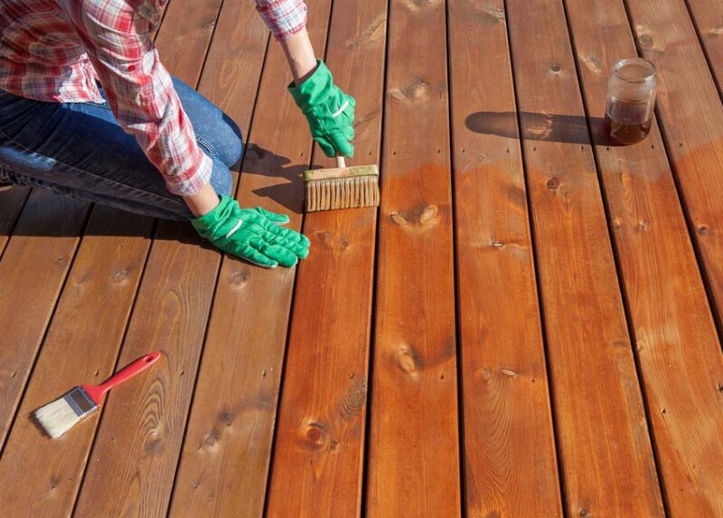 cost of staining a deck