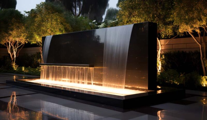 how much does water fountain lighting cost