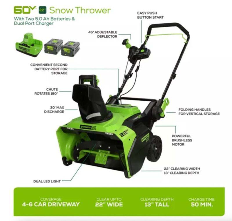greenworks 60v snow blower