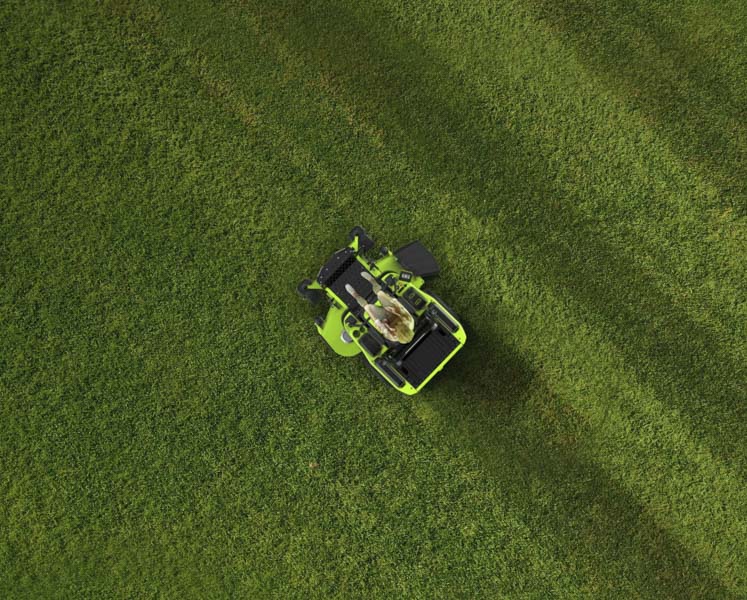 The 60-inch MaximusZ can mow 5 acres on a single charge. The 54-inch can mow 3.5 acres.
